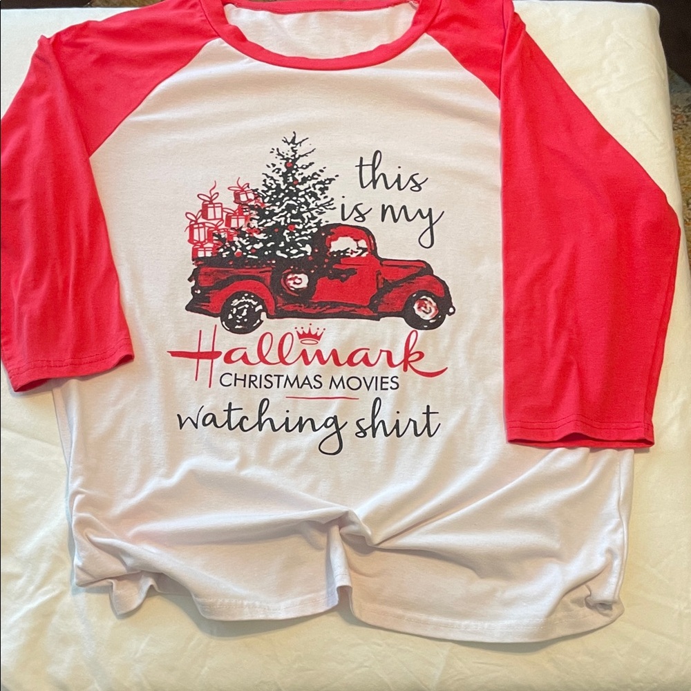 Hallmark Kids Christmas Pajama Top - Red and White